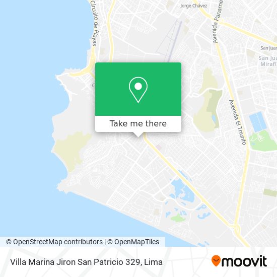 Mapa de Villa Marina   Jiron San Patricio 329