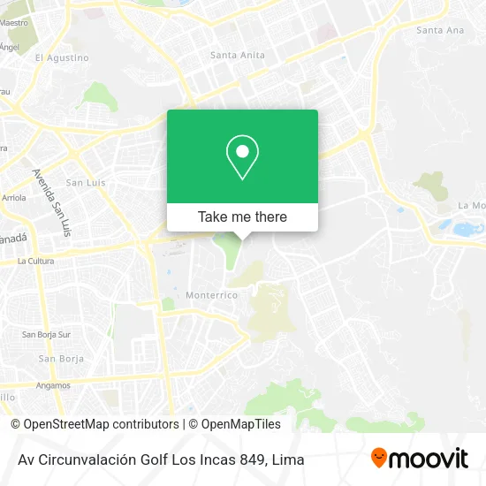 Mapa de Av  Circunvalación Golf Los Incas 849