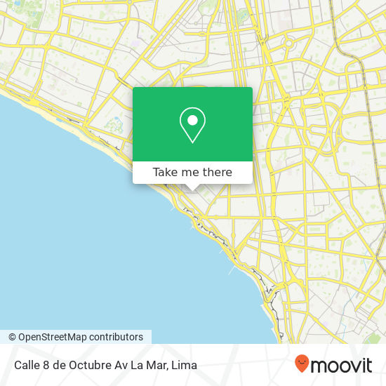 Mapa de Calle 8 de Octubre   Av  La Mar