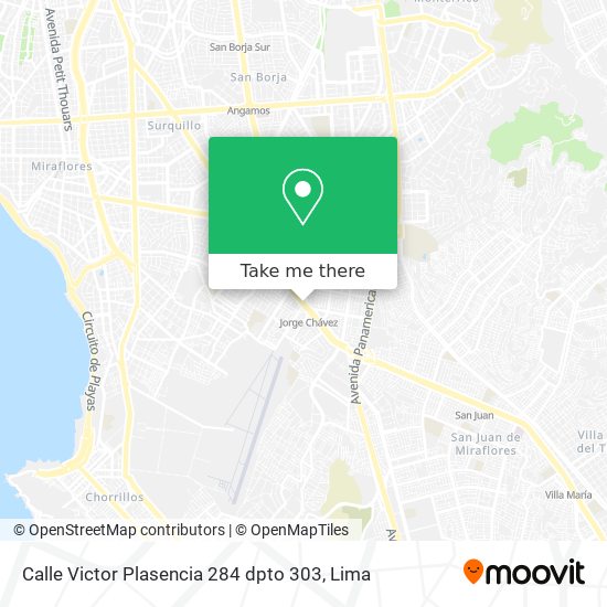 Calle Victor Plasencia  284 dpto 303 map