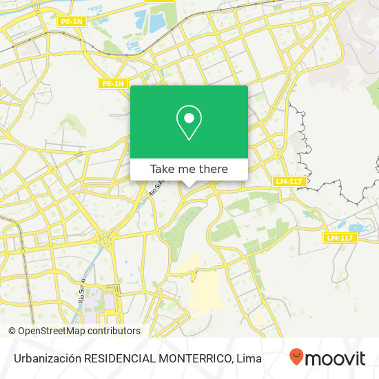 Urbanización RESIDENCIAL MONTERRICO map