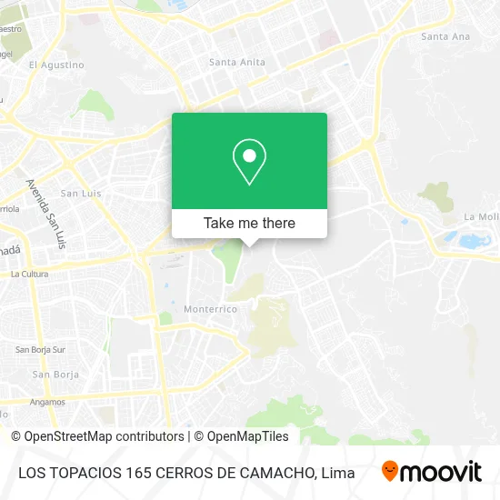 LOS TOPACIOS 165 CERROS DE CAMACHO map