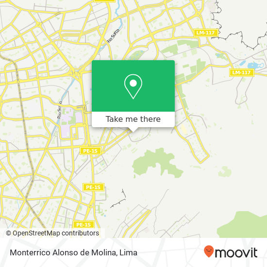 Monterrico  Alonso de Molina map