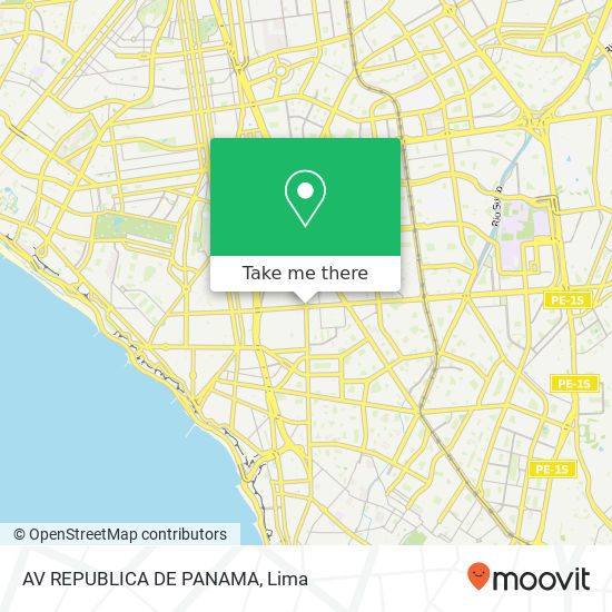 AV  REPUBLICA DE PANAMA map