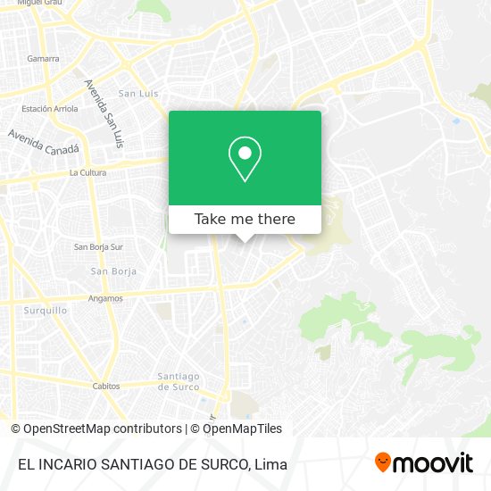 Mapa de EL INCARIO  SANTIAGO DE SURCO