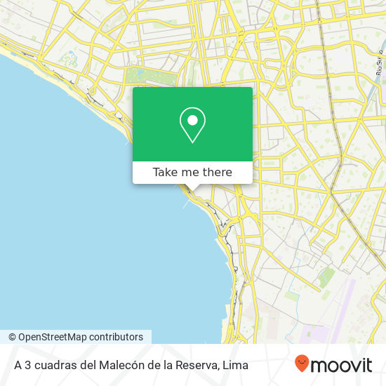 A 3 cuadras del Malecón de la Reserva map