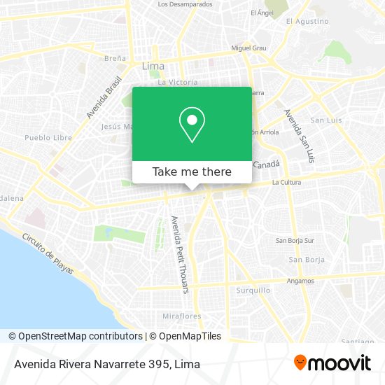 Mapa de Avenida Rivera Navarrete 395