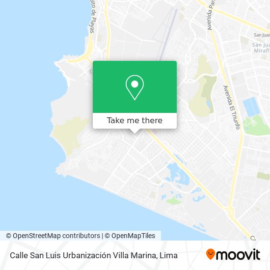 Mapa de Calle San Luis  Urbanización Villa Marina