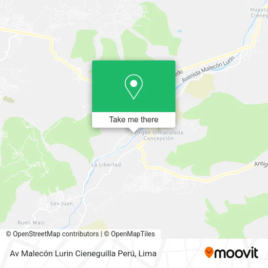 Mapa de Av  Malecón Lurin Cieneguilla Perú
