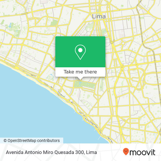 Avenida Antonio Miro Quesada 300 map