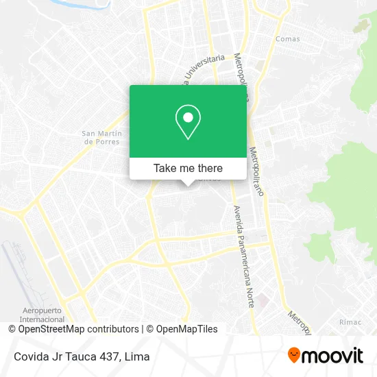 Covida  Jr Tauca 437 map