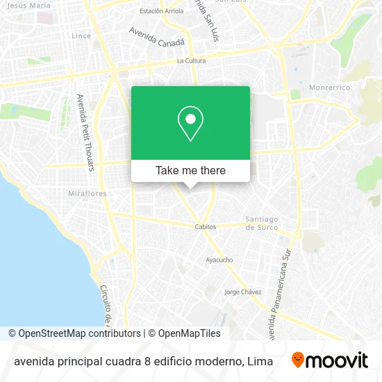 avenida principal cuadra 8 edificio moderno map