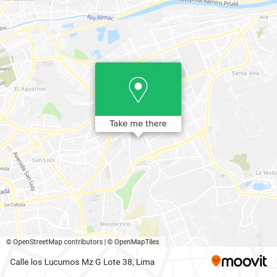 Calle los Lucumos Mz G Lote 38 map