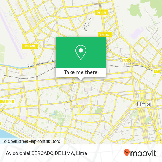 Mapa de Av  colonial  CERCADO DE LIMA