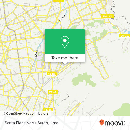 Mapa de Santa Elena Norte Surco