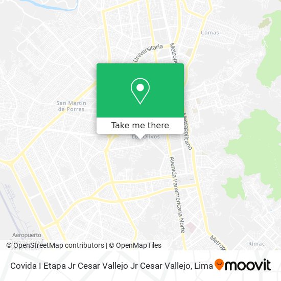 Covida I Etapa  Jr  Cesar Vallejo  Jr  Cesar Vallejo map