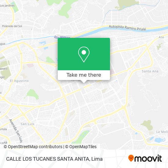 CALLE LOS TUCANES  SANTA ANITA map