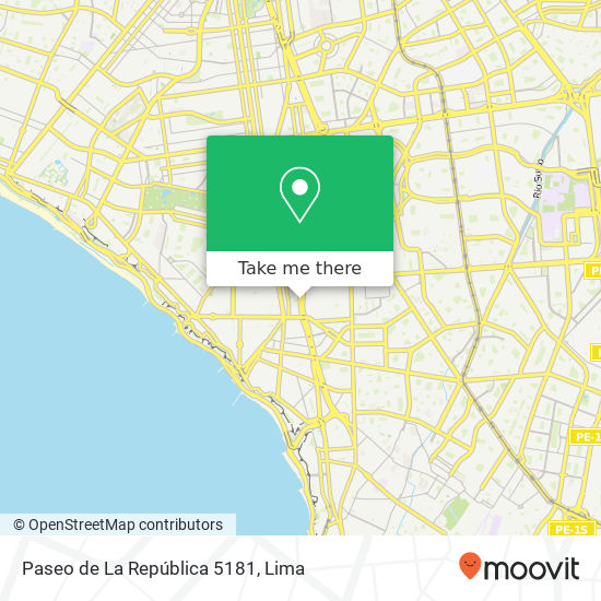 Paseo de La República 5181 map