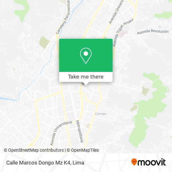 Mapa de Calle Marcos Dongo Mz K4