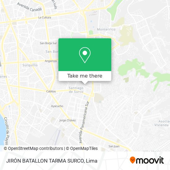 JIRÓN BATALLON TARMA   SURCO map