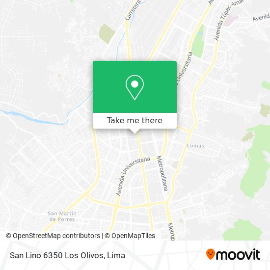 Mapa de San Lino 6350  Los Olivos