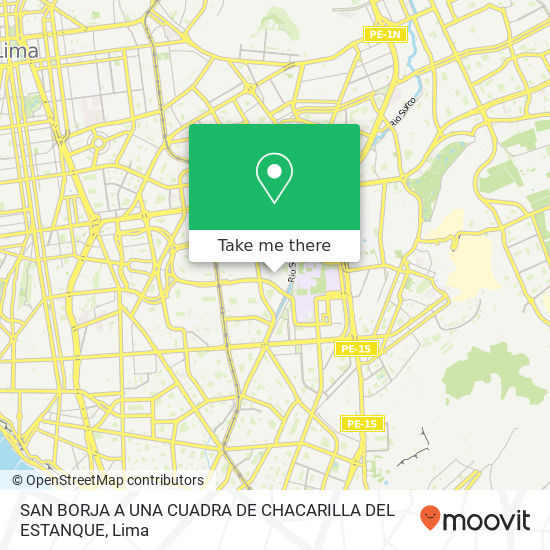 SAN BORJA A UNA CUADRA DE CHACARILLA DEL ESTANQUE map