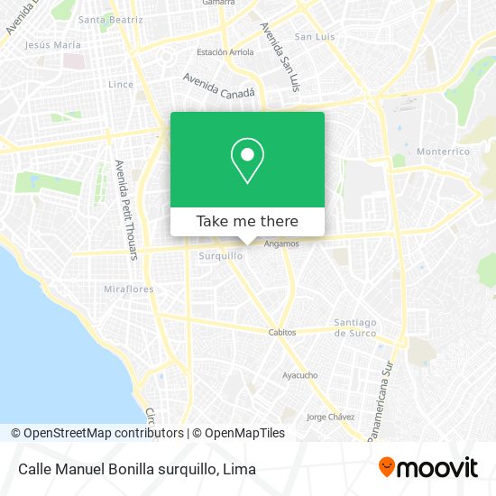 Mapa de Calle Manuel Bonilla  surquillo