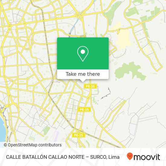 Mapa de CALLE BATALLÓN CALLAO NORTE – SURCO