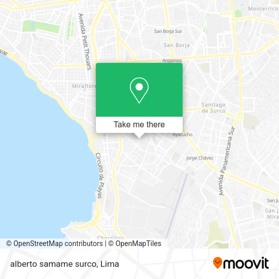 Mapa de alberto samame surco
