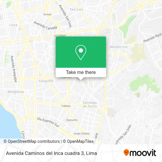 Avenida Caminos del Inca  cuadra 3 map