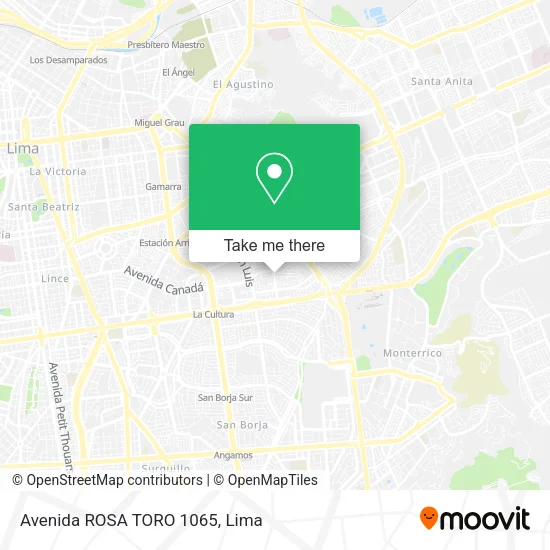 Avenida ROSA TORO 1065 map