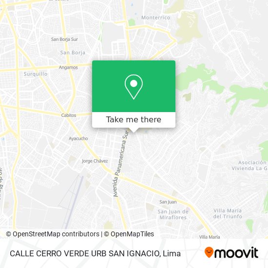 Mapa de CALLE CERRO VERDE URB  SAN IGNACIO