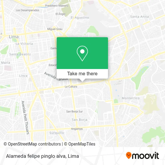 Alameda felipe pinglo alva map