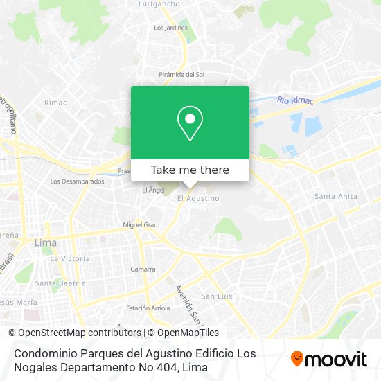 Condominio Parques del Agustino   Edificio Los Nogales   Departamento No  404 map