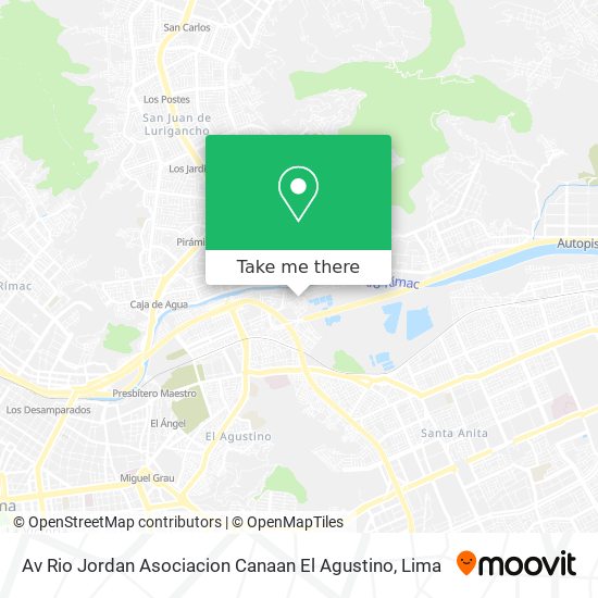 Mapa de Av Rio Jordan  Asociacion Canaan  El Agustino