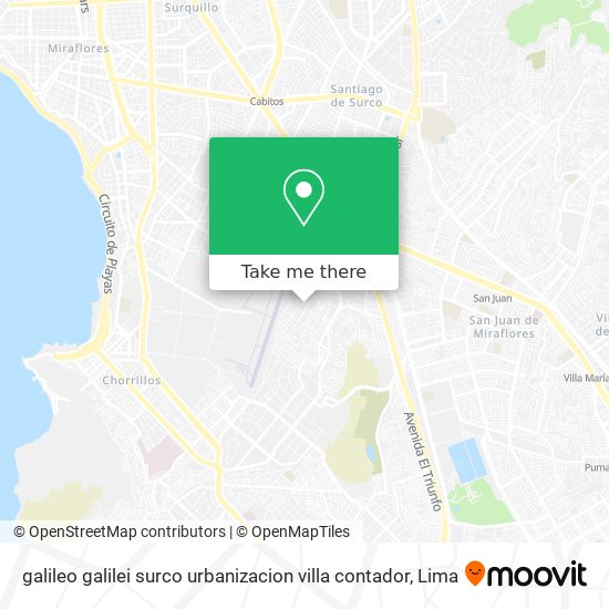 galileo galilei surco urbanizacion villa contador map