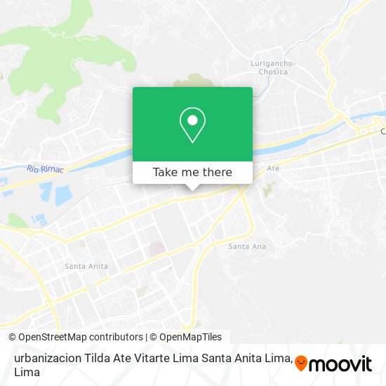 urbanizacion Tilda  Ate Vitarte  Lima  Santa Anita  Lima map