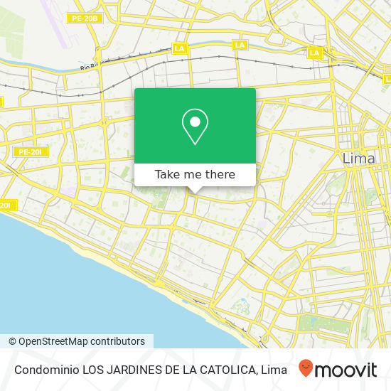 Condominio LOS JARDINES DE LA CATOLICA map