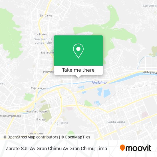 Zarate   SJL  Av  Gran Chimu Av  Gran Chimu map