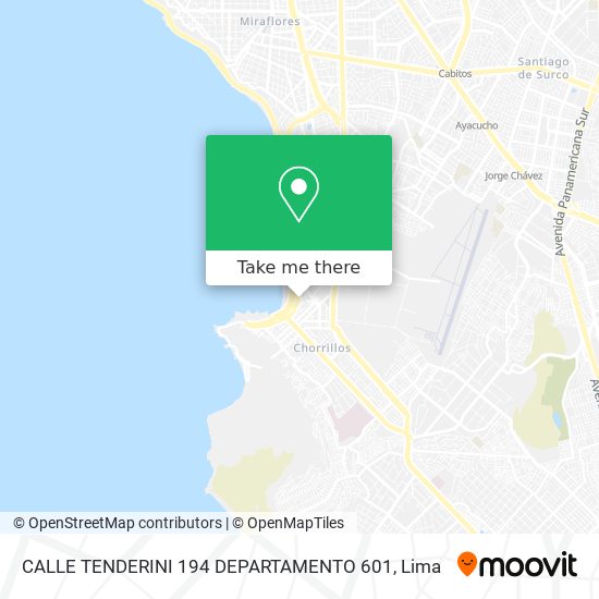 Mapa de CALLE TENDERINI 194 DEPARTAMENTO 601