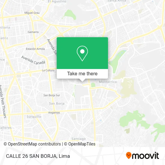 Mapa de CALLE 26   SAN BORJA