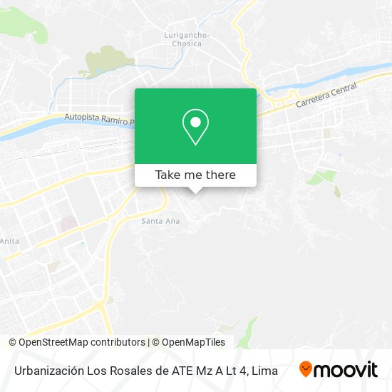 Urbanización Los Rosales de ATE Mz A Lt  4 map