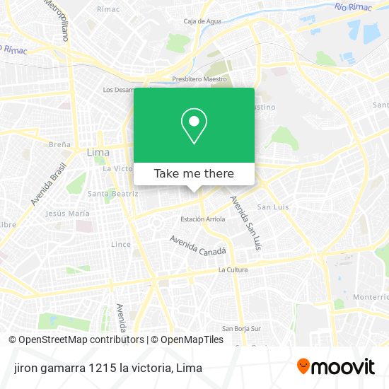 jiron gamarra 1215  la victoria map