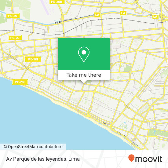 Mapa de Av  Parque de las leyendas