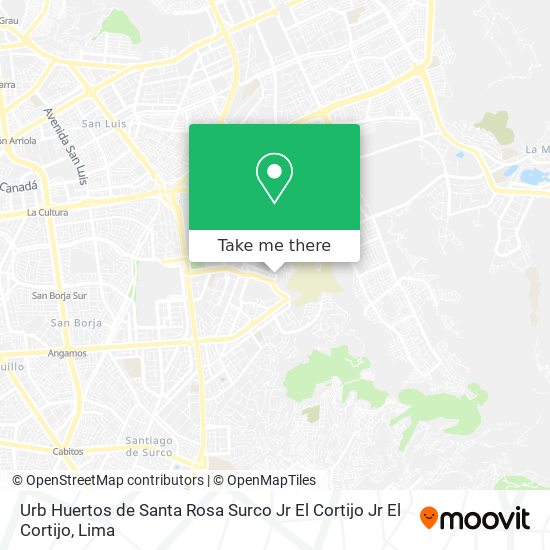 Mapa de Urb  Huertos de Santa Rosa   Surco  Jr  El Cortijo Jr  El Cortijo