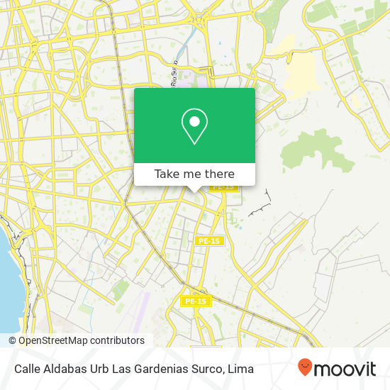 Mapa de Calle Aldabas  Urb  Las Gardenias  Surco
