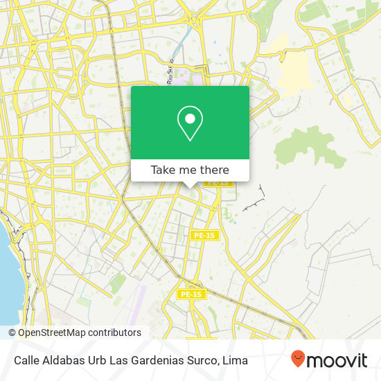 Calle Aldabas  Urb  Las Gardenias  Surco map