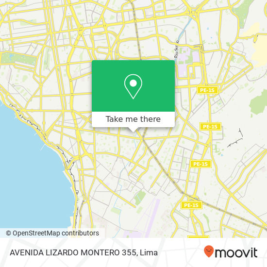 AVENIDA LIZARDO MONTERO 355 map