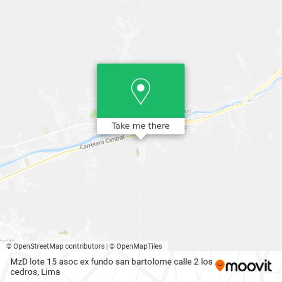 Mapa de MzD lote 15 asoc ex fundo san bartolome calle 2 los cedros