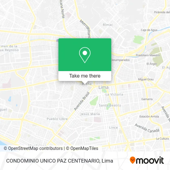 CONDOMINIO UNICO PAZ CENTENARIO map